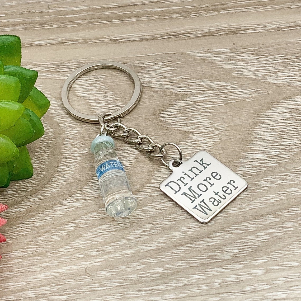 Drink More Water Keychain Hydration Reminder Motivational Etsy UK