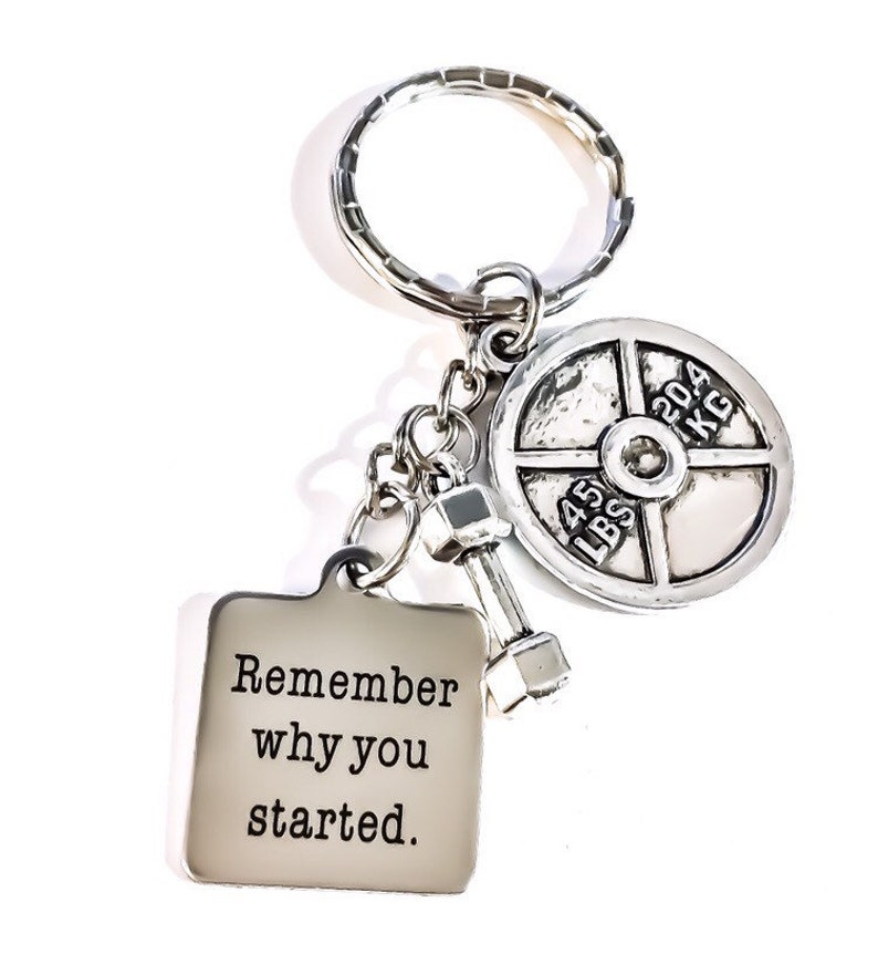 Fitness Lover Gifts Crossfit Personal Trainer Gift Gym Keychain Fitness Keychain Remember Why You Started Weight Loss Motivation