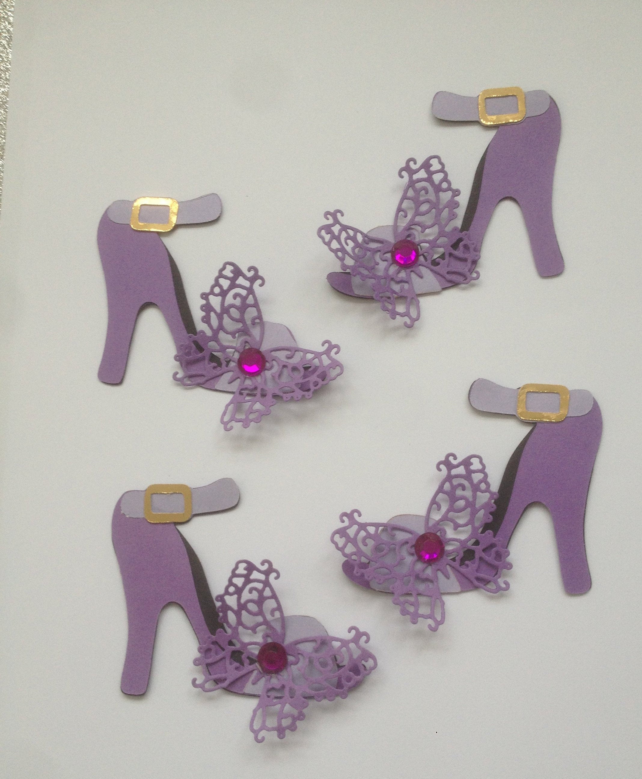 butterfly purple heels