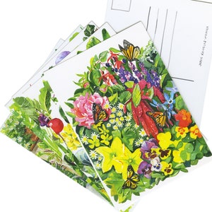Lot de 10 cartes postales/cadeaux colorées Victory Garden pour jardiniers