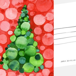 ¡Oh árbol de navidad! Postales navideñas de acuarela / Impresionante conjunto de 10 tarjetas