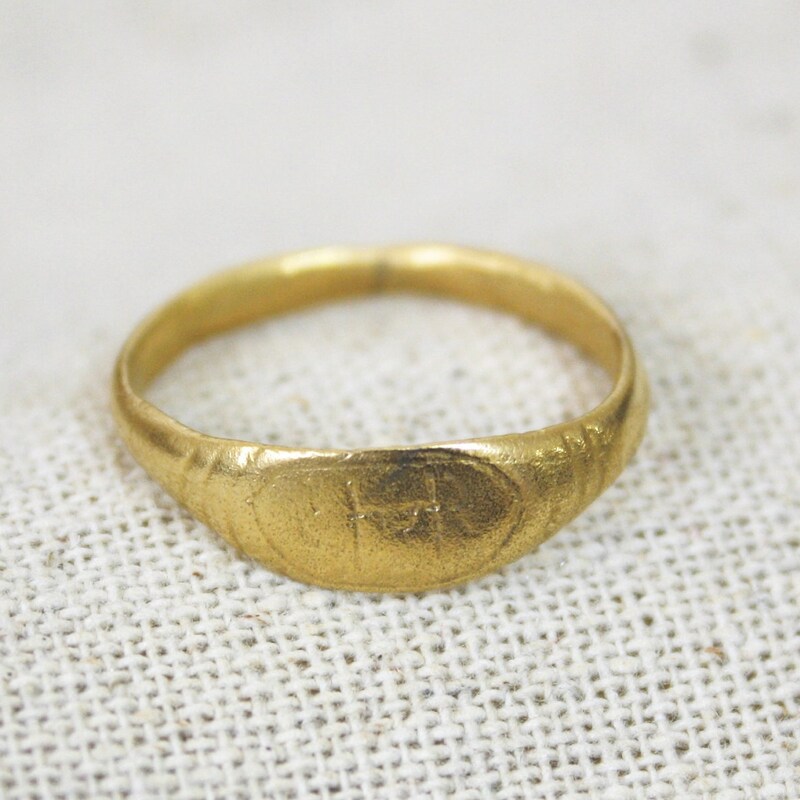 Rustic Gold Rings - Etsy