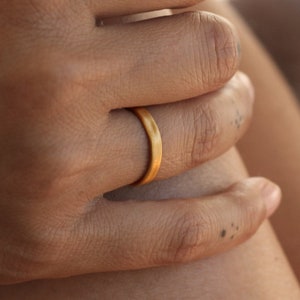 Dainty Wedding Band, Solid Gold Minimalist Ring, Minimalist Gold Wedding Ring, Stacking Gold Ring, Thin Gold Band, Everyday Ring Solid Gold