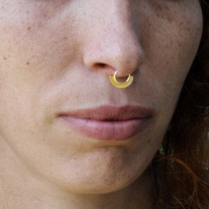 Ethnic Gold Septum, Gold Indian Septum, Tribal Nose Septum, Ethnic Nose Piercing, Tribal Gold Septum, Gold Nose Septum, Septum Nose Ring