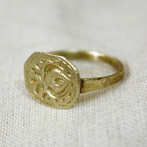 18K Gold Ring, Solid Gold Ring, Signet gold ring, Statement Gold Ring, Roman Gold Ring, Ancient Roman Ring, Gold ring, Ring gold, Fine Gold
