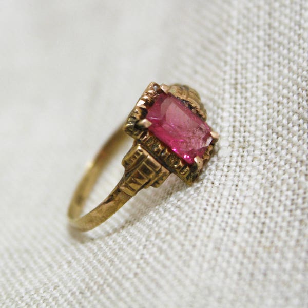 Pink Tourmaline Rose Gold Ring, Ring With Pink Stone, Gemstone Gold Ring , Gemstone Ring, Pink Tourmaline Ring, Rose Gold Ring, 14k Gold