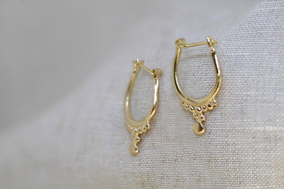 Gold tribal hoop earrings store