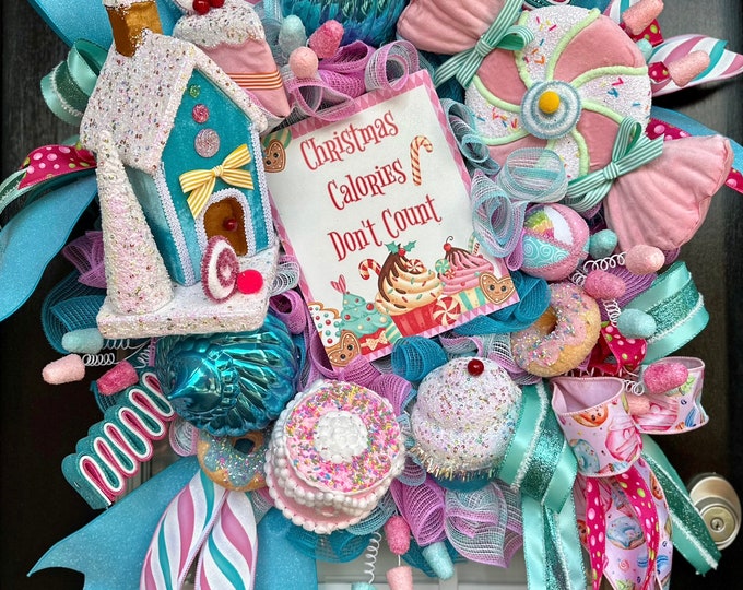 Candyland Wreath, Candyland Decor, Candyland Home Decor, Christmas