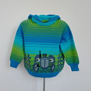 Lobster knit wool sweater hooded jumper for 4-6 years boy kids