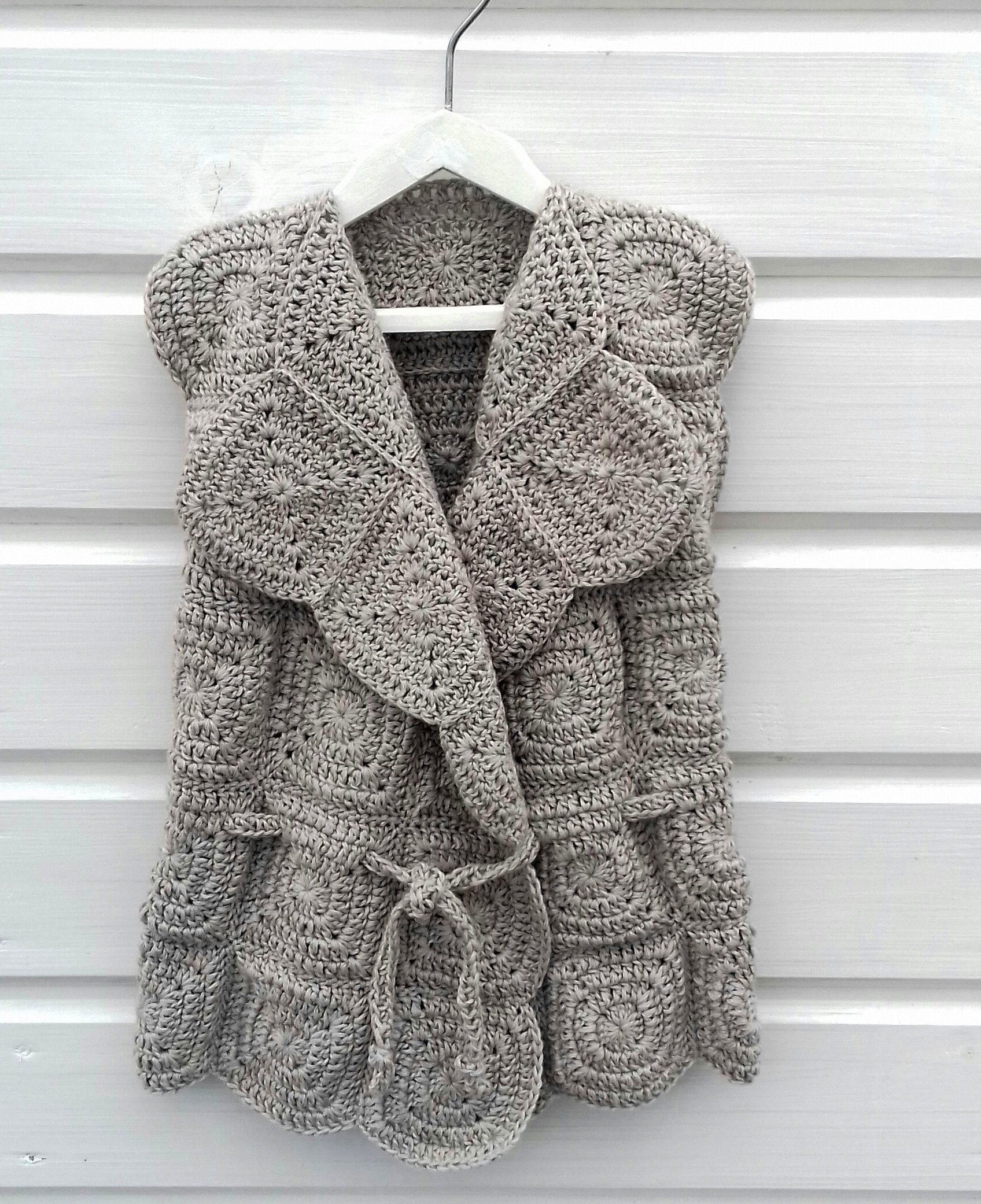 Granny Square Cardigan Sweater Vest Open Fall Sleeveless Loose | Etsy
