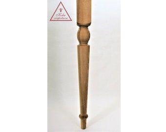 Table leg wood Dining Table leg Furniture leg Turned leg Wooden table leg Farmhouse table leg Wood furniture leg  Table leg Unfinished leg
