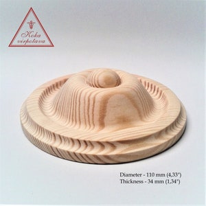 Rosette wood Door wood decor Wooden door moulding Wall wood decor Wood applique Wooden rosette Door wood trim Furniture rosette wood Rosette