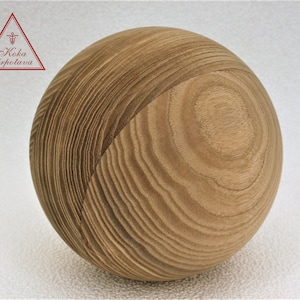 Wood ball 120 mm Large wood ball Wood sphere 120 mm Wood ball 4,72&quot; Turned wooden ball Wood ball ornament Unfinished wood ball Quality ball