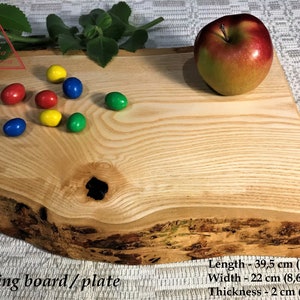 Serving try Serving board Serving Plate wood Dining table decor Kitchen decor 15.55x8.66 inches Not glued in one piece Ash wood board