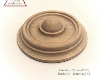 ロゼット家具装飾木製ロゼットアップリケ木製ロゼット木製メダリオン木製アップリケトリムオンレイドア木製トリム家具装飾木製