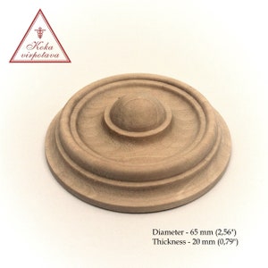 Rosette Furniture decor wood Rosette Applique Wood rosette Wood medallion Wood applique Trim Onlay Door wood trim Furniture Ornament Wood