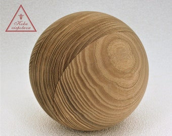 バルト海産樺材の未仕上げ大型木製ボール、球形、120 mm