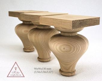 Handmade wooden leg Furniture leg Turned wooden leg Sofa leg Wooden turned feet Coffee table leg Wood feet Farmhouse table leg Bed leg Wood