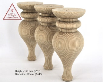 Handmade wooden leg Wooden turned feet Coffee table leg Sofa legs Turned wooden leg Wooden furniture legs Farmhouse table leg Decorative leg