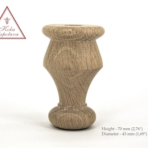 Turned leg Wood furniture foot Handmade wooden leg Vanity leg Coffee table leg Cabinet leg Leg for furniture Farmhouse table leg Table leg