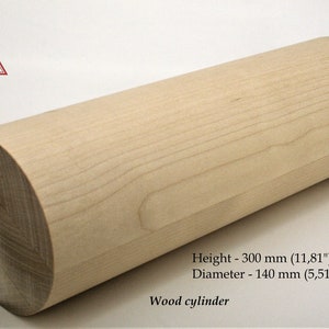Wood cylinder for balanse board Furniture leg Table leg Turn wood cylinder Leg cylinder Wood roll Coffe table leg Wood leg D140mm H300 mm
