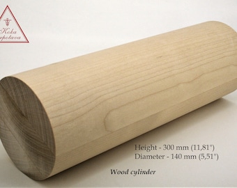 Wood cylinder for balanse board Furniture leg Table leg Turn wood cylinder Leg cylinder Wood roll Coffe table leg Wood leg D140mm H300 mm