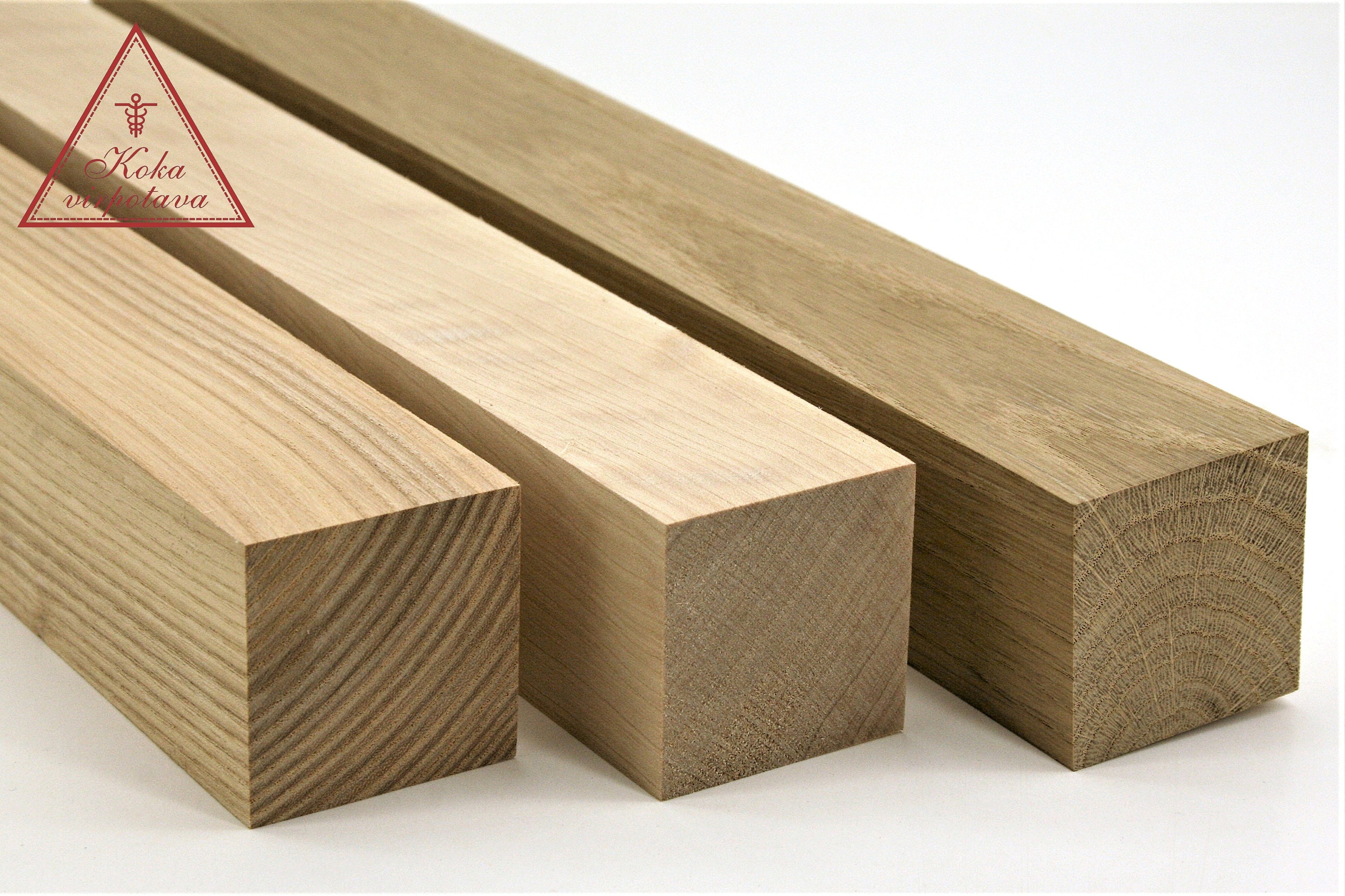 4個セット 角材ブロック 45x45x300 mm (1,77x1,77x23,62