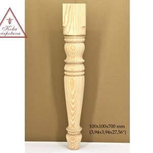 Dining table leg wood Farmhouse table leg Table leg wood Furniture leg Wood leg Wooden table leg Wood furniture leg Wood leg Unfinished leg