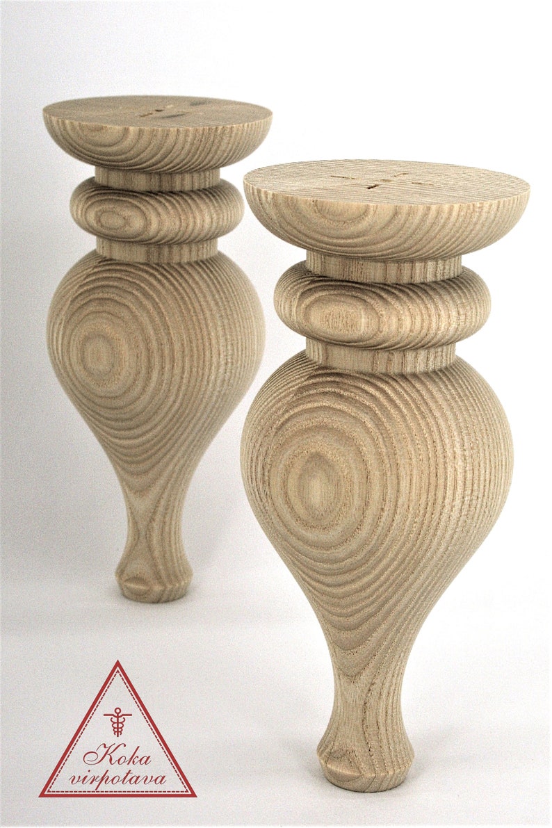 Handmade wooden leg Wooden turned feet Coffee table leg Sofa Etsy