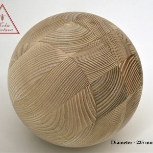 Wood ball 225 mm Large wood ball Wood sphere 225 mm Wood ball 8,86&quot; Turned wooden ball Wood ball ornament Unfinished wood ball Quality ball
