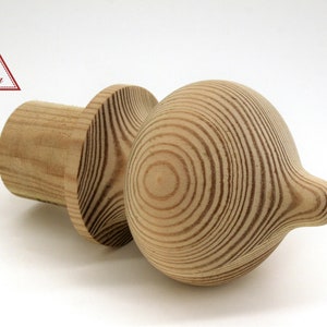 Wood post finial Wood finial decor Furniture finial Bed finial wood Staircase finial Canterbury finial Wood Finial Furniture embellishment image 7