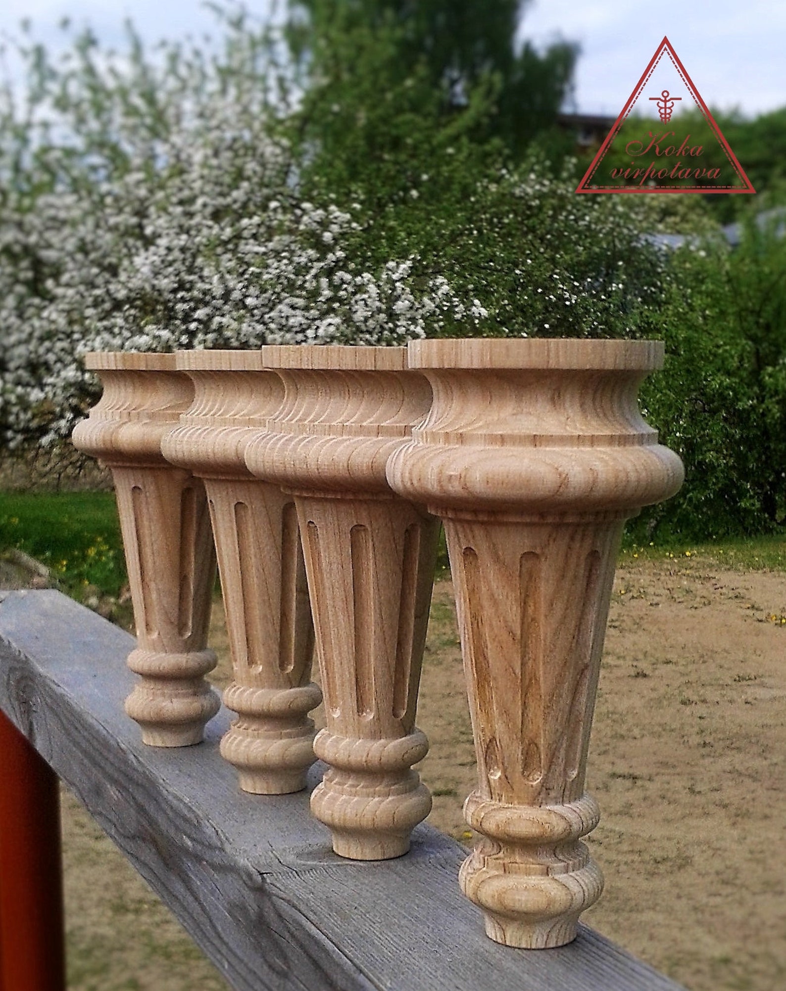 Turned wooden leg Wooden furniture leg Sofa leg Wooden Etsy