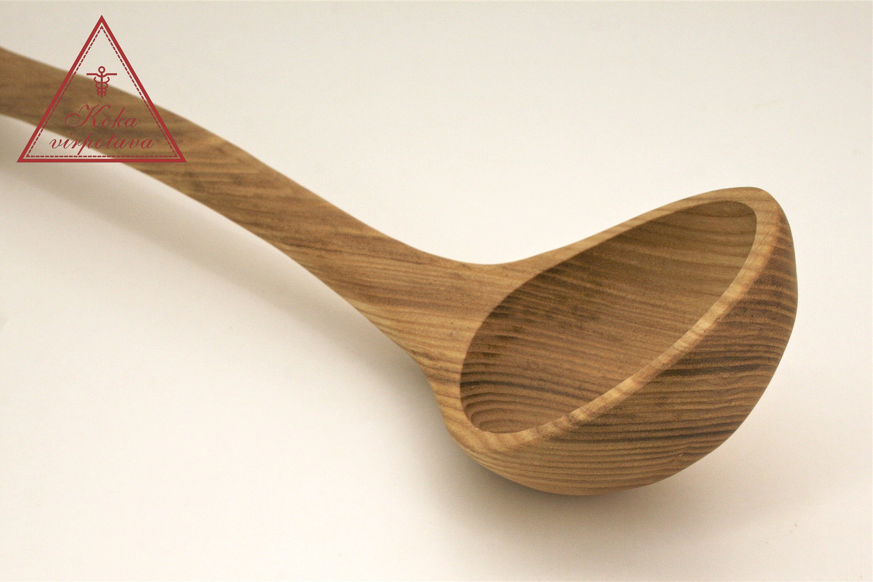 Louche En Bois à Long Manche En Teck - Grande Cuillère De Service Profonde Pour Cuisine