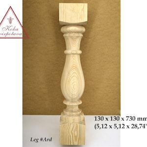 Farmhouse table leg Table leg Wood table base Dining table leg Furniture leg Wood table leg Wood furniture leg Turned leg Kitchen island leg