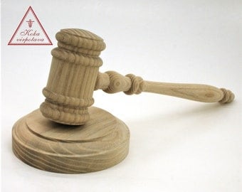 Gavel Wooden judge gavel with stand Auction gavel Court hammer Lawyers hammer Hardwood gavel Unique wood gavel Gift for judge Wood hammer