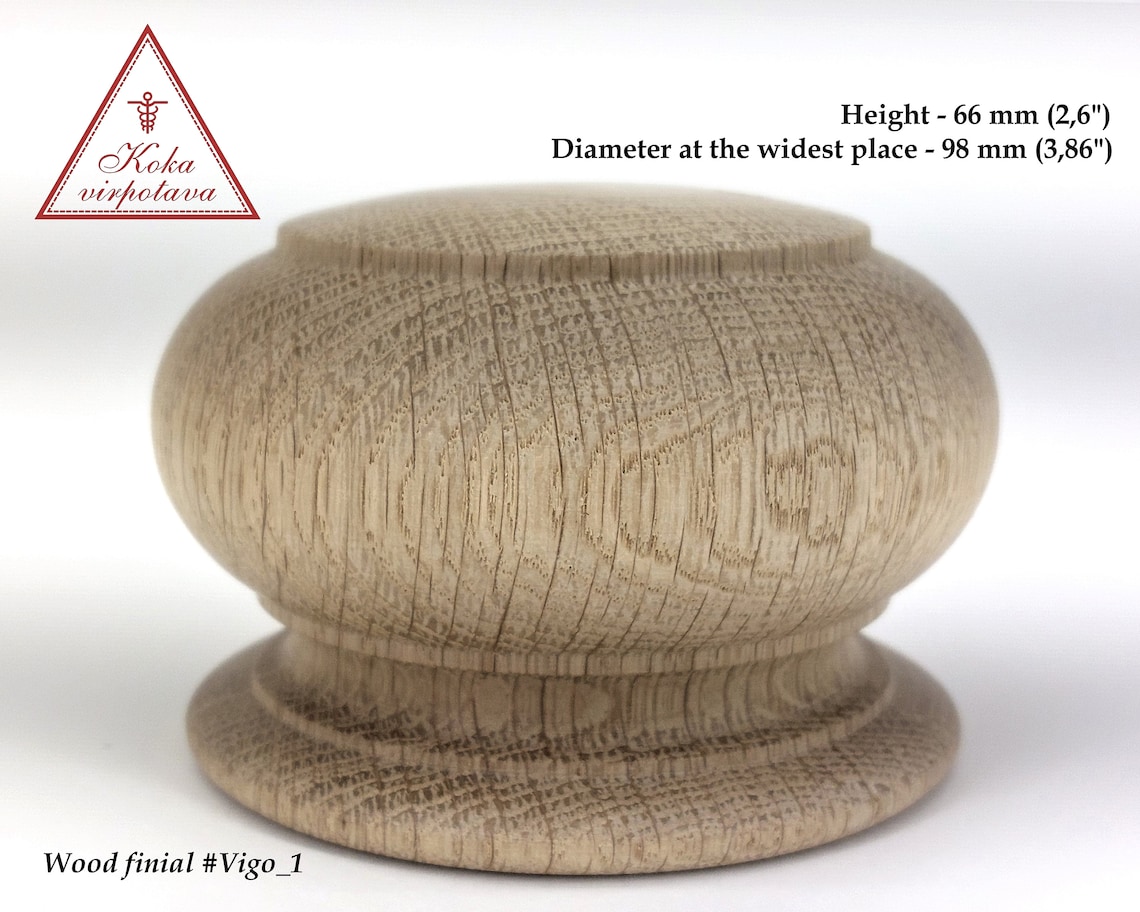 Wood Post Finial Wood Finial Decor Furniture Decor Bed Finial Etsy