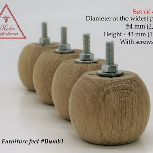 Set of 4 Furniture legs Furniture feet Sofa legs Wooden turned feet Coffee table legs Cabinet legs Table legs Legs for furniture Handmade