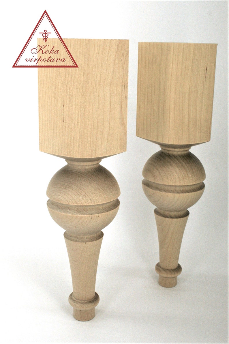 Furniture Leg Turned Wooden Leg Sofa Leg Table Leg Wood Etsy