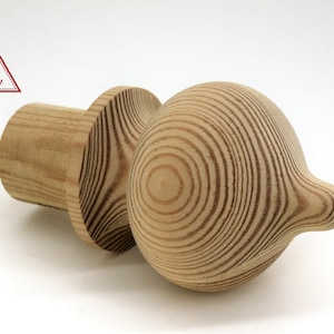 Wood post finial Wood finial decor Furniture finial Bed finial wood Staircase finial Canterbury finial Wood Finial Furniture embellishment image 2