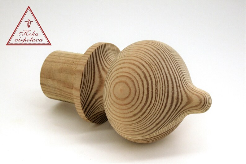 Wood post finial Wood finial decor Furniture finial Bed finial wood Staircase finial Canterbury finial Wood Finial Furniture embellishment image 2