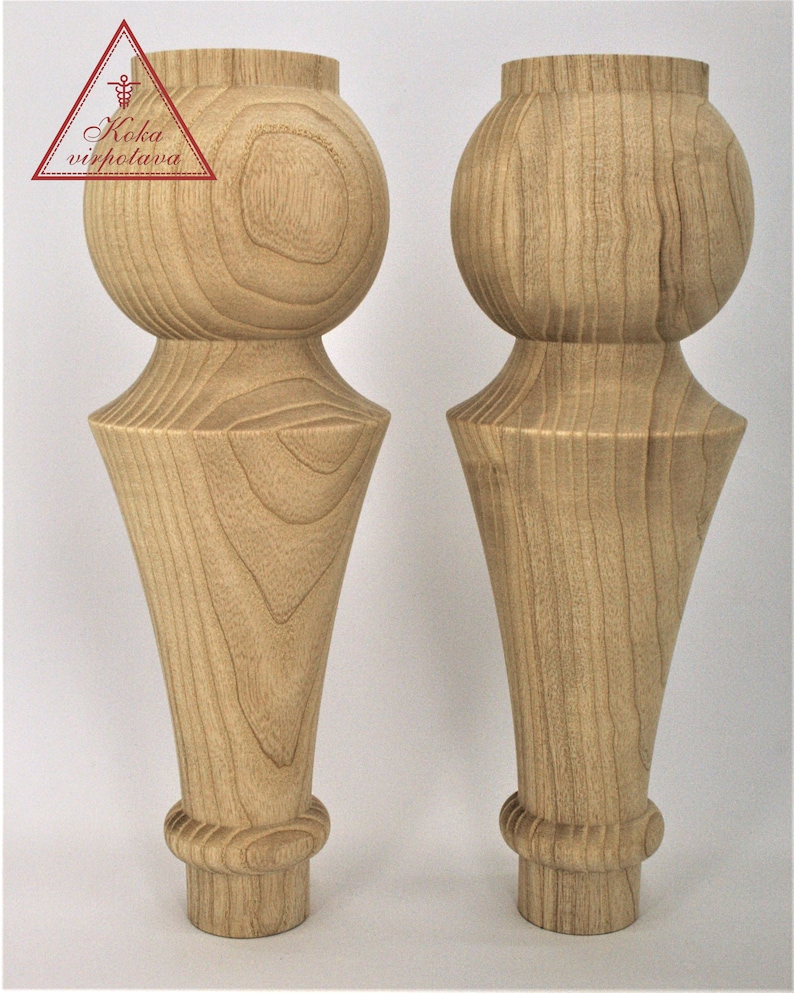 Sofa leg Turned wooden leg Wooden furniture leg Wooden turned Etsy