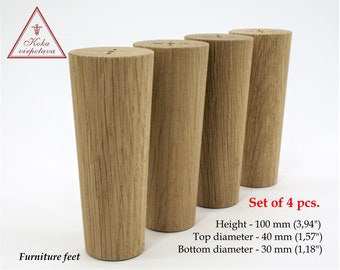 Set of 4 pcs Furniture Feet Tapered Wooden Legs for furniture Coffee table legs Sofa legs Cabinet Legs Wooden Furniture legs Table legs