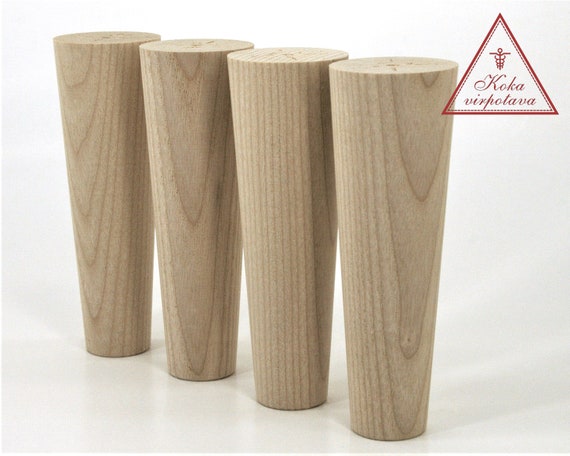 Juego de 4 piezas Patas de madera cónicas para muebles Patas de muebles  Patas de mesa