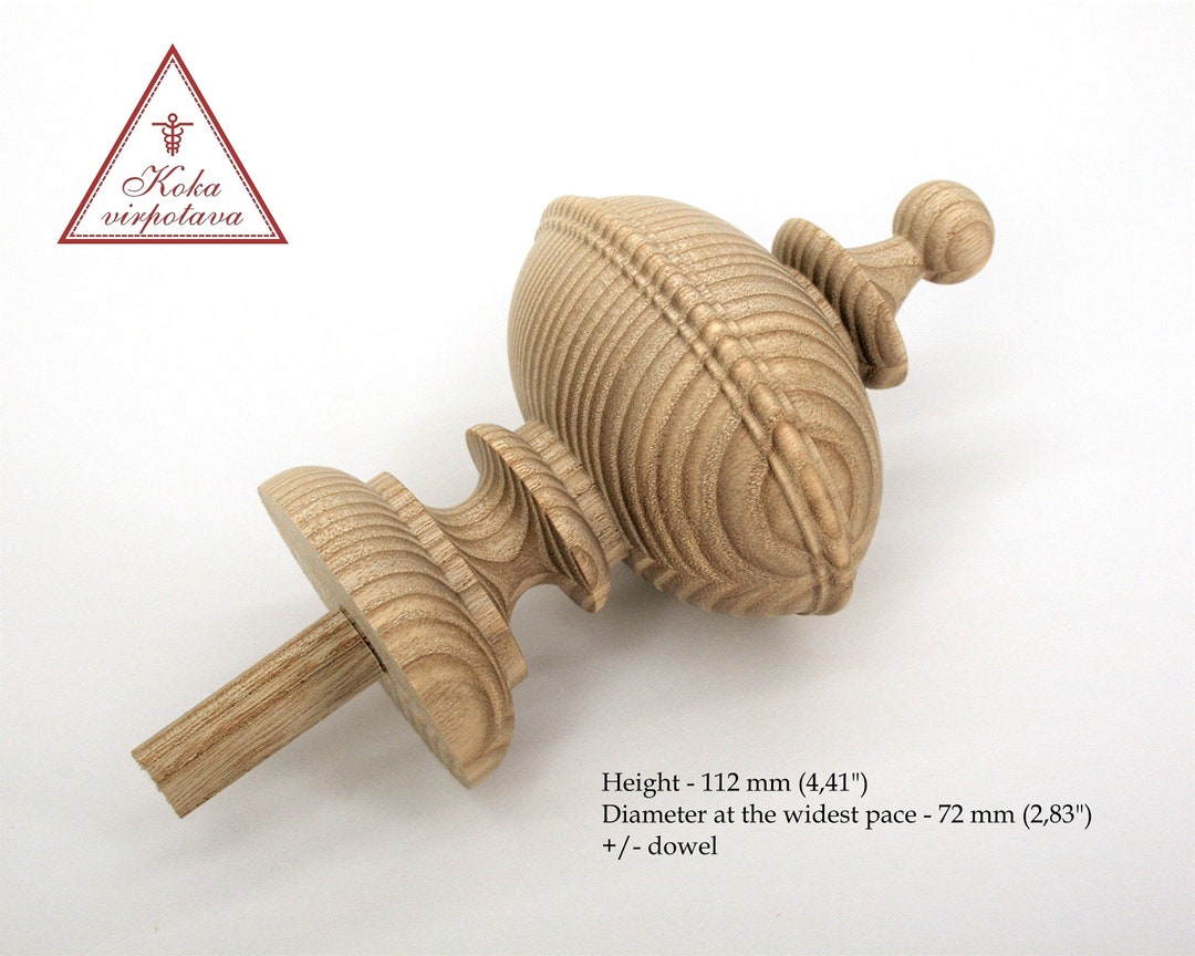 Interior Design Finial Example Wood Finial Finial Decor Furniture Decor Furniture Embellishment Wood ...