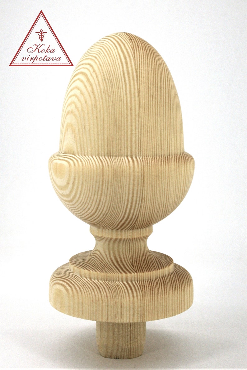 Bed finial wood Finial decor Furniture decor Staircase finial Etsy