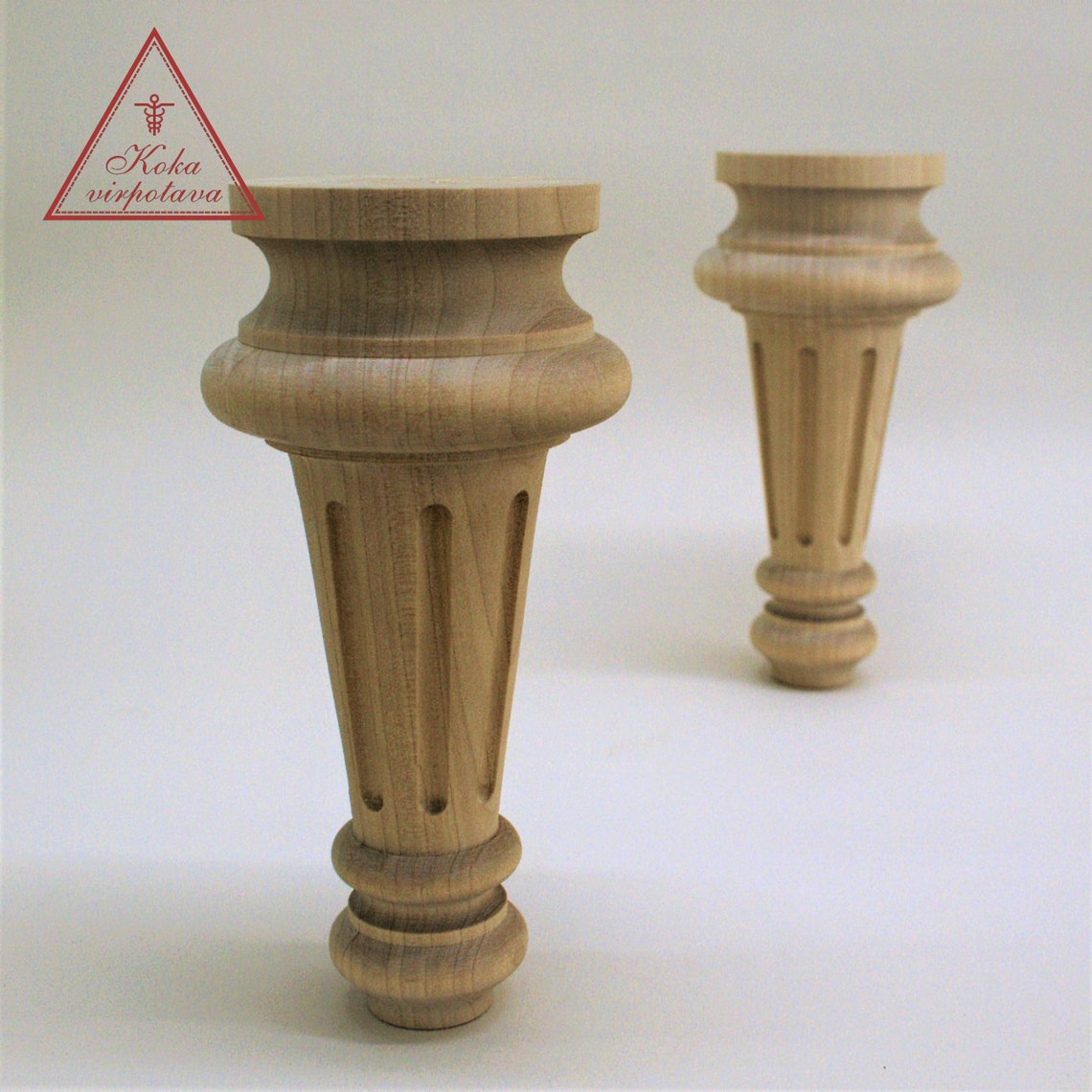 Turned wooden leg Wooden furniture leg Sofa leg Wooden Etsy