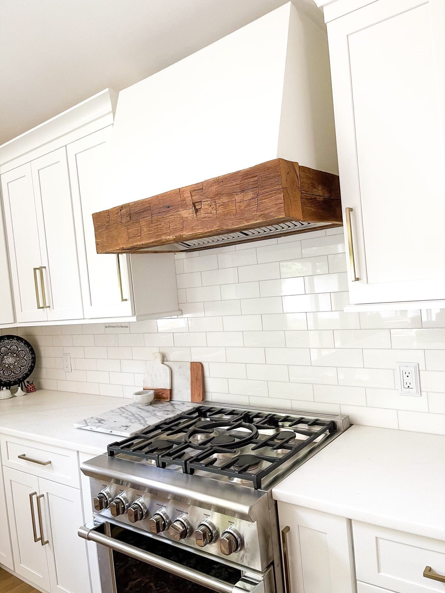 Hand Hewn Beam Vent Hood 