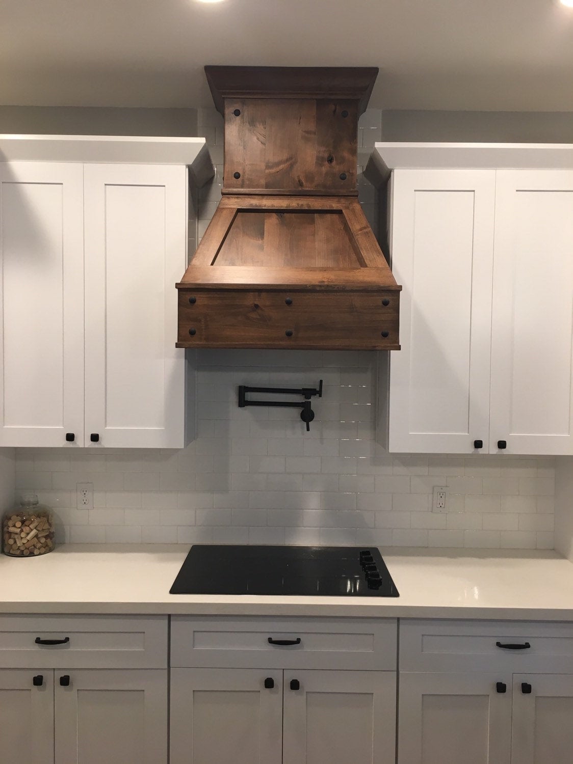 Knotty Alder Vent Hood With Clavos Detail 