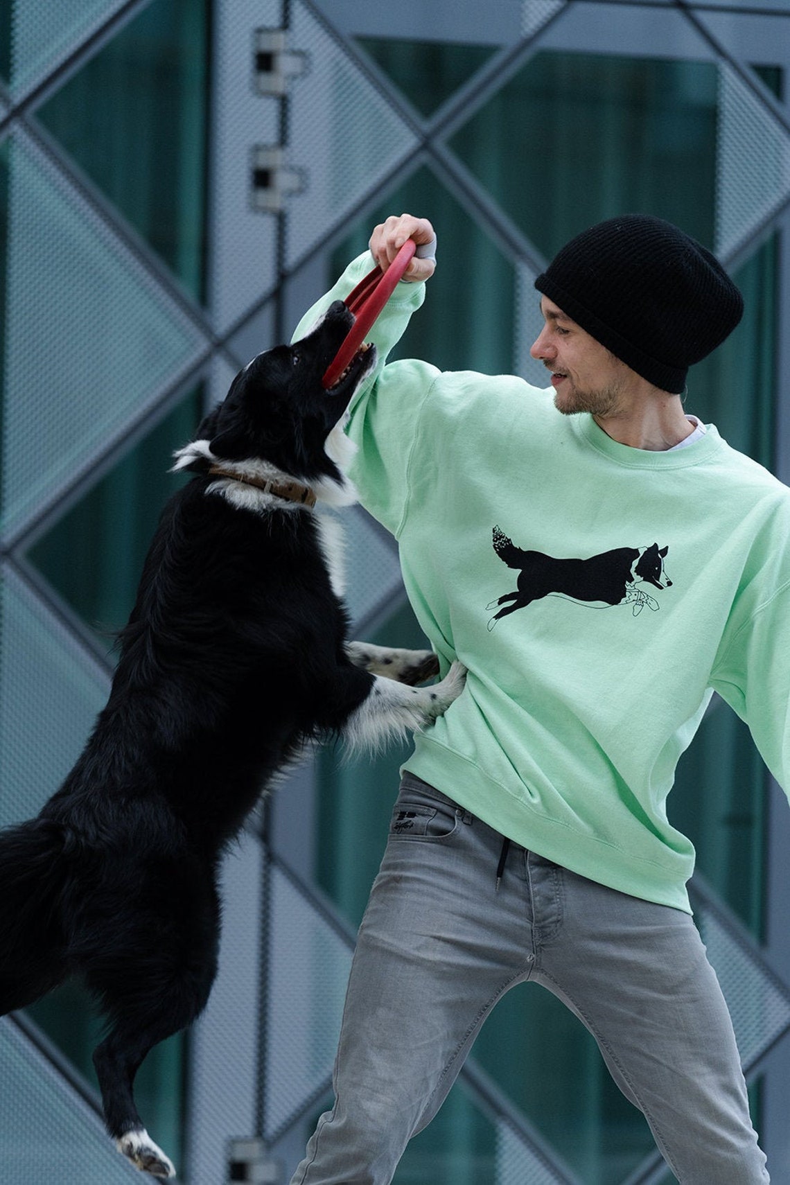 Parkour Hund Ninja Sweatshirt / Parkour Dog Ninja Sweater Etsy