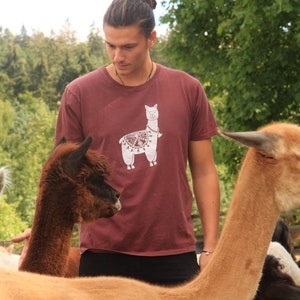 Alpaka T-Shirt / Alpaca shirt FAIRTRADE HANDPRINTED UNISEX Bild 2